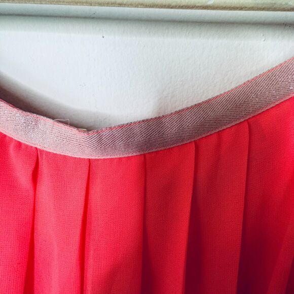 Love Riche Pink Flowy Sheer Maxi Attached Short Slip Silver Shimmer Waist L - Picture 8 of 12